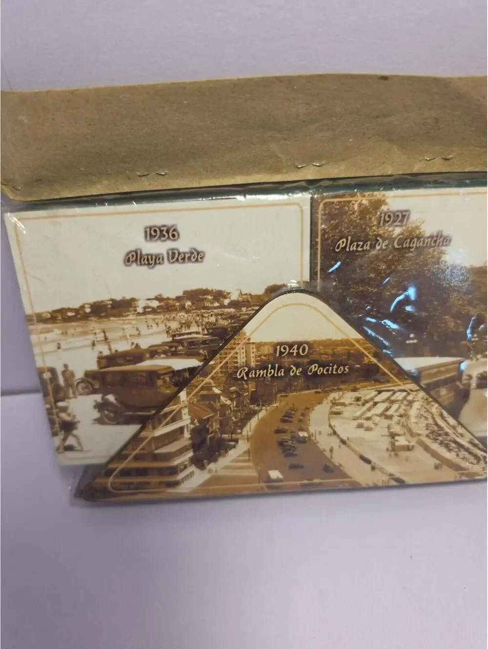 NIP Vintage 6 Coasters. Set De 6 Posavasos Y Servilletero Uruguay 1930's